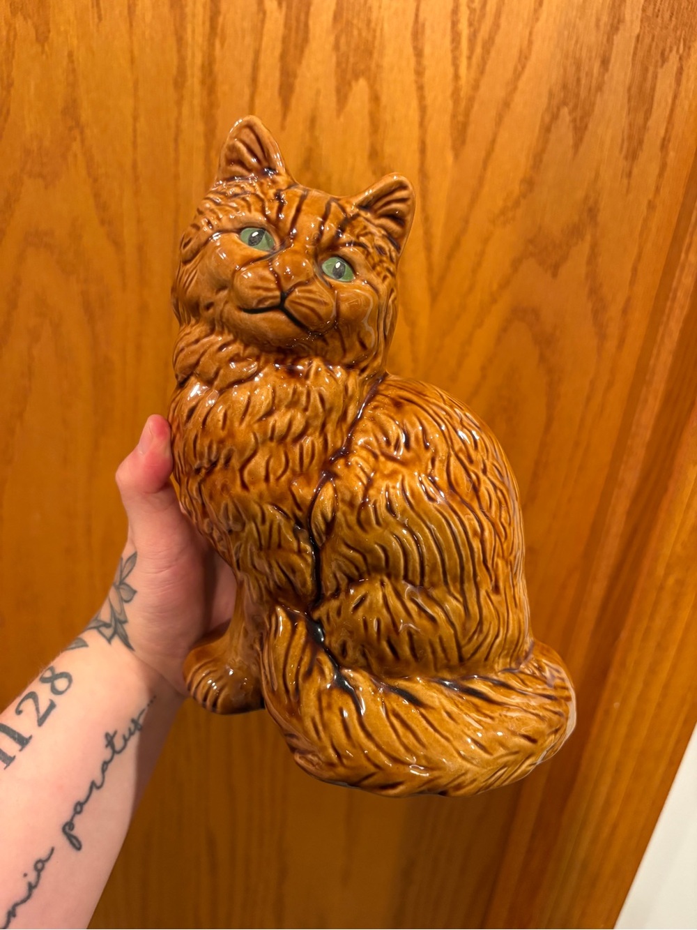 Large vintage ceramic cat